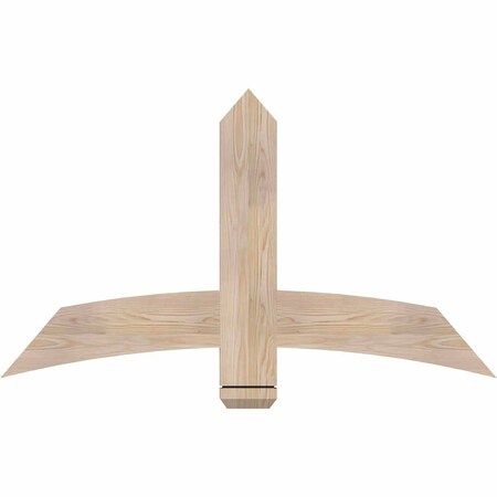 Ekena Millwork Bellingham Smooth Timber Gable Bracket, Douglas Fir, 48"W x 28"H x 1 1/2"D x 5 1/2"F, 14/12 Pitch GBW048X28X0206BEL00SDF